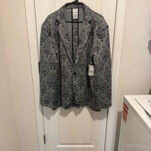 Disney Gray and Black Blazer with Green Accents